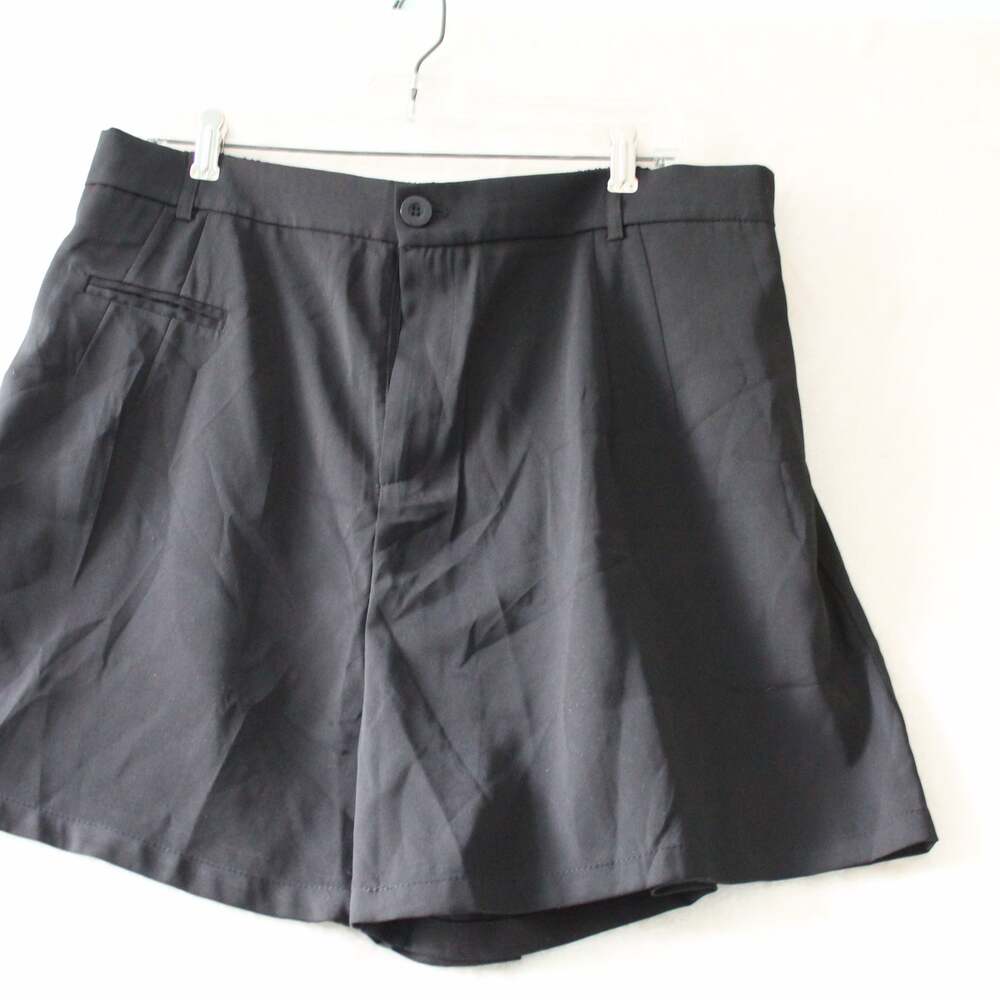 PRETTYGARDEN Women's Black Elastic Waist Dress Shorts Size XXL